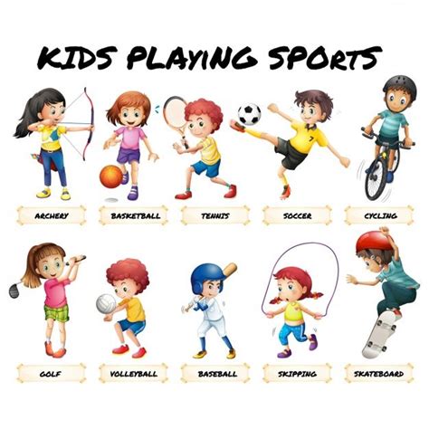 Bambini Che Giocano Sport | Kids playing sports, Learning english for ...