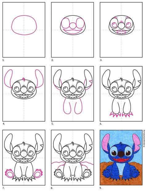 How To Draw Stitch For Kids Step By Step Stitch Drawing Stitch | Images ...