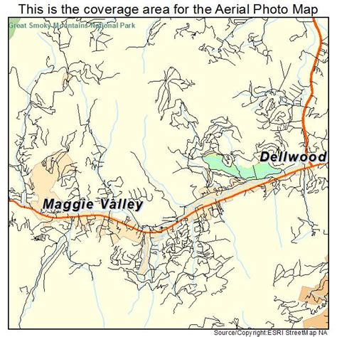 Aerial Photography Map of Maggie Valley, NC North Carolina