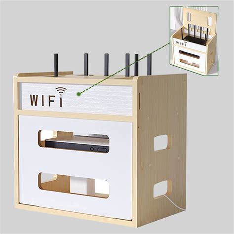 Wooden Cable Management Box - Wide Gadgets