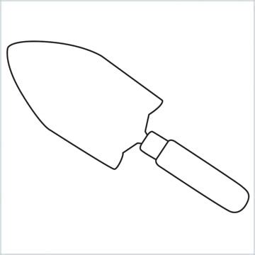 How To Draw A Garden Trowel Step by Step - [5 Easy Phase]