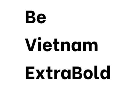 Be Vietnam ExtraBold Font - Free Font Download