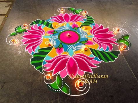 #lotus#pink Rangoli Designs Flower