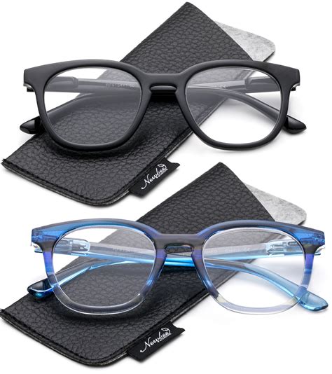 2 Pairs Oversized Reading Glasses for Women Round Frame Fashion Reading ...