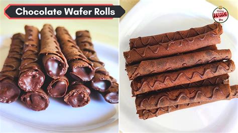 Crispy Chocolate Wafer Rolls | Valentine Special | Chocolate Wafer ...