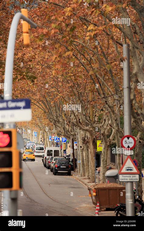 Street in Barcelona, Spain Stock Photo - Alamy