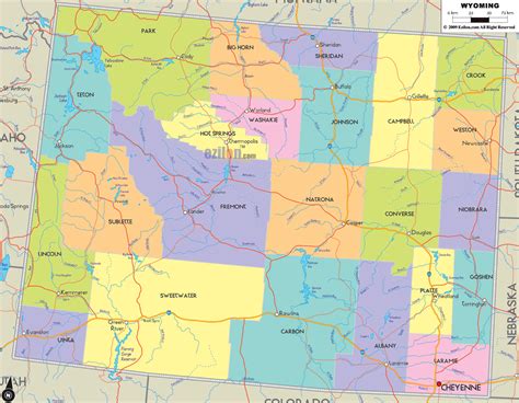 Wyoming Map - ToursMaps.com