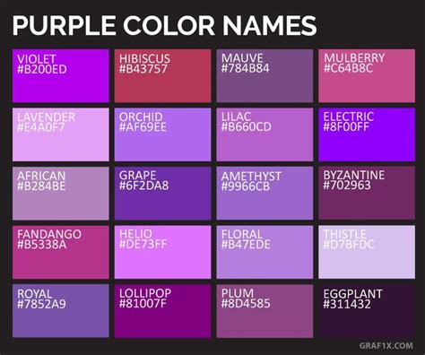 Top 40 Purple Hex Codes for Creative Designs They'll Love | LouiseM ...