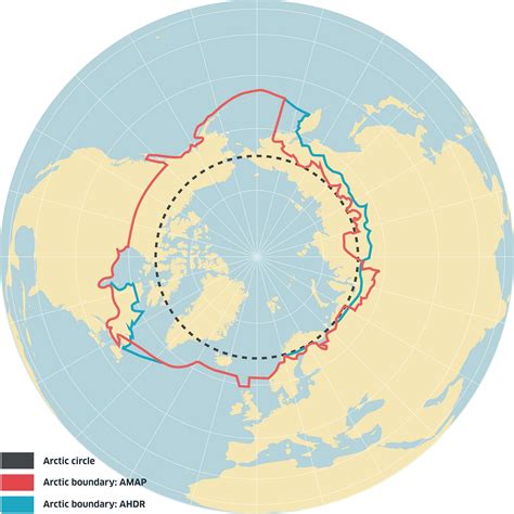 Map Showing Arctic Circle