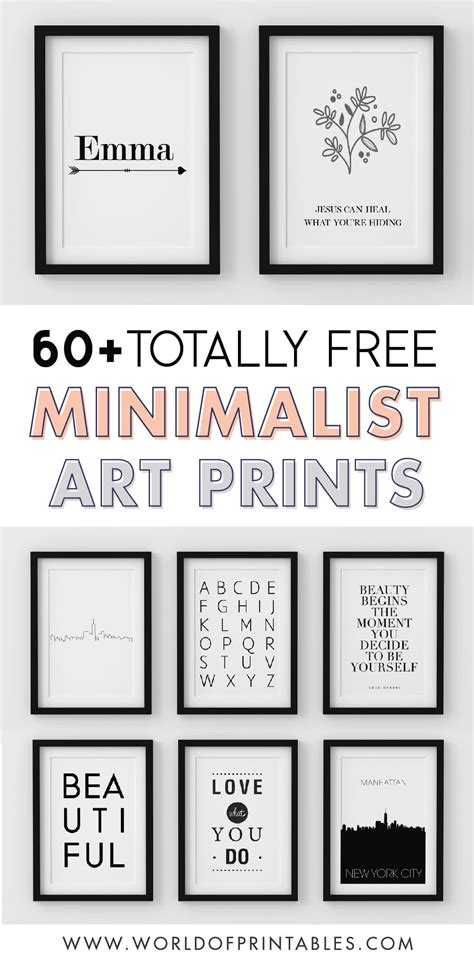 60+ Totally Free Minimalist Wall Art Prints - World of Printables