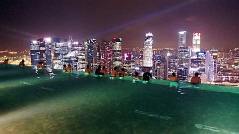 Marina Bay Sands Pool Night