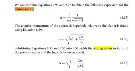 [Solved] Is the ratio between the aiming radius and the periapsis ...