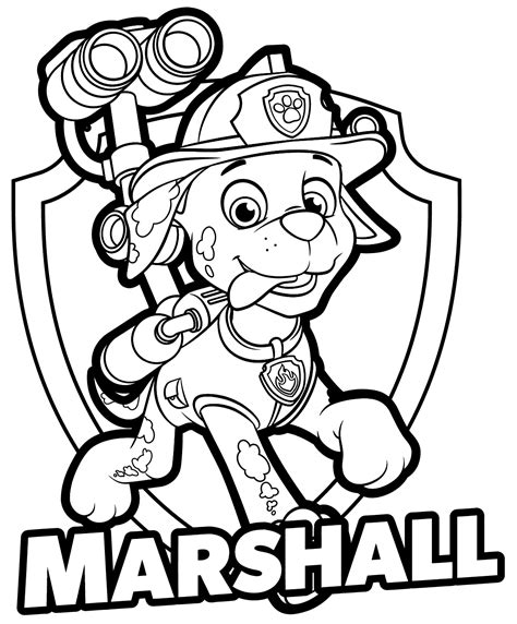 Paw Patrol Marshall Drawing at GetDrawings | Free download