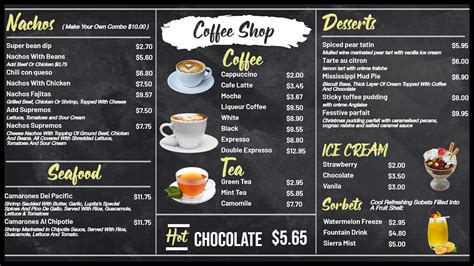 Coffee Shop Menu Boards | Lira Screen