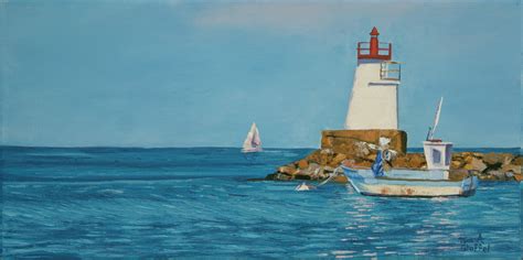 Belle Isle Lighthouse Seascape | TinasFineArts.com