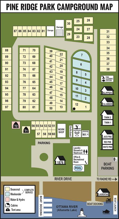 Campground Map – Pine Ridge Park