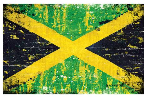 Print 18x12 Jamaican Flag Rasta Rastafari Reggae Jamaica Patriotic Pop ...