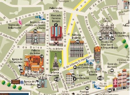 a map of the city with buildings and streets