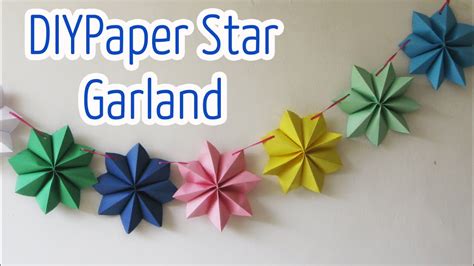 Diy crafts : Paper stars garland - Ana | DIY Crafts - YouTube