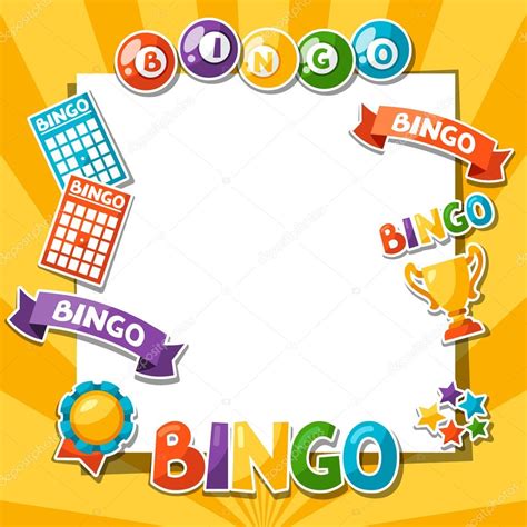 Bingo or lottery game background with balls and cards — Stock Vector ...