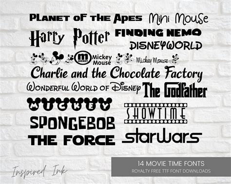 Movie Font Bundle Royalty Free Fonts Fun Fonts for - Etsy