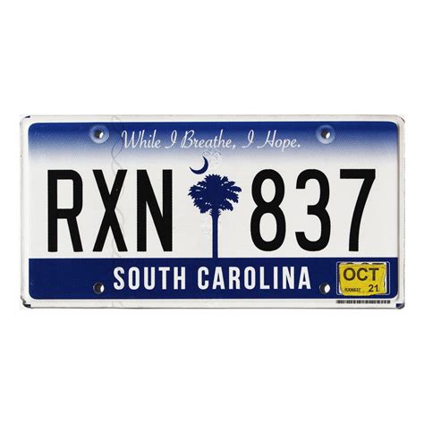 2021 South Carolina #RXN837 | SC License Plates