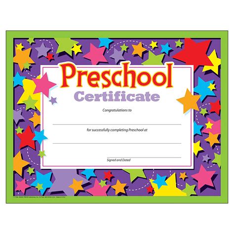 Preschool Graduation Certificate - 30 Count - CTT Graphics