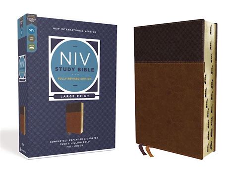 NIV Study Bible/Large Print (Fully Revised Edition) (Comfort Print)-Br ...