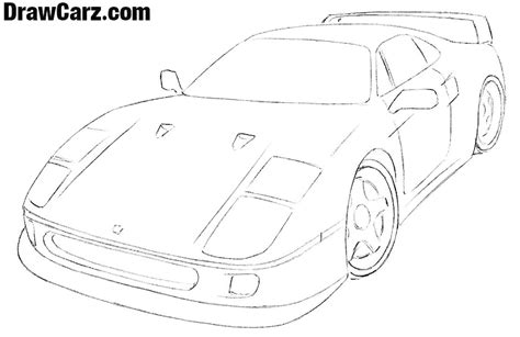 How to Draw a Ferrari Easy | DrawCarz