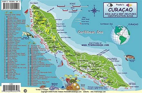 Curacao Road Map, Detailed, Travel, Tourist, Driving, Island | Curacao ...