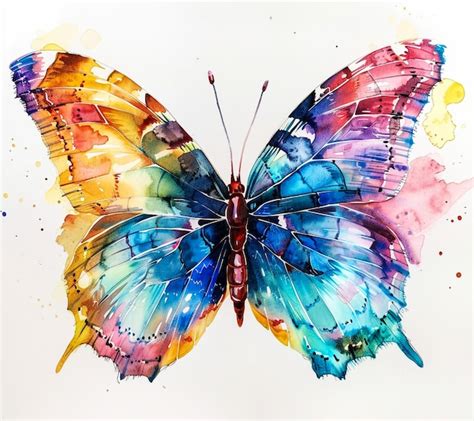 Premium Photo | A colorful butterfly drawing with the word butterfly on ...