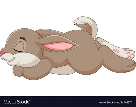 Illustration of rabbit sleeping isolated on white background. Download ...