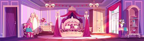 Luxury princess bedroom in royal palace 13132915 Vector Art at Vecteezy