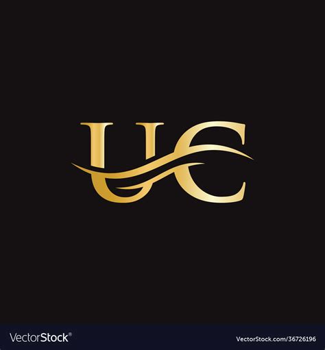 Uc logo monogram letter design Royalty Free Vector Image