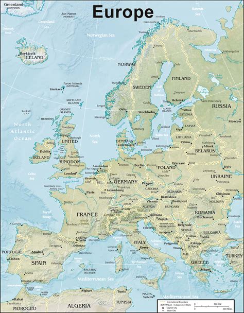 Map Of Europe Geographic - Show Me The United States Of America Map