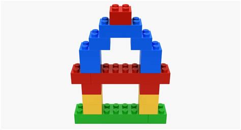 3d max realistic lego bricks shape