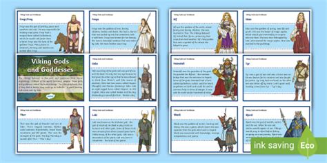 Viking Gods and Goddesses Fact Cards | Viking Gods for Kids