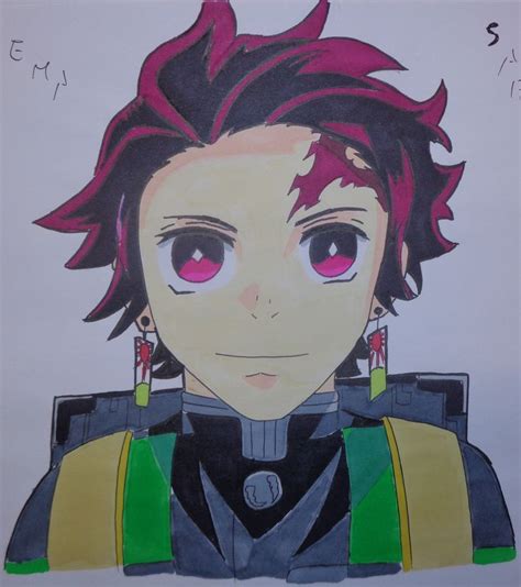 Tanjiro Kamado Drawing-Demon Slayer-Kimetsu No Yaiba | Anime character ...