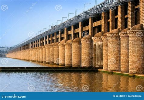 Prakasam Barrage in India stock photo. Image of architecture - 6344082