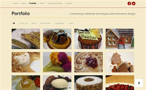 Web Design Student: Pastry Chef Portfolio