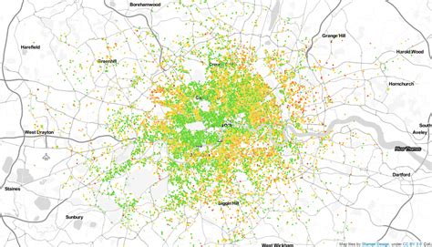 Cities neighborhoods, rated by Airbnb guests - Vivid Maps