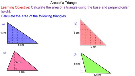 Area of Triangles - Mr-Mathematics.com