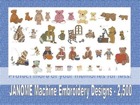 JANOME Machine Embroidery Designs 2,500 JEF Format Designs | eBay