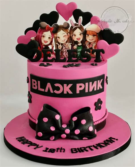 BlackPink themed single tier Cake