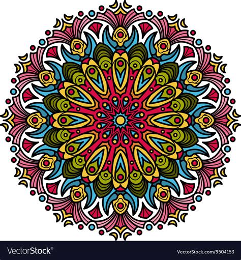 Beautiful Mandala Hindu symbol Royalty Free Vector Image