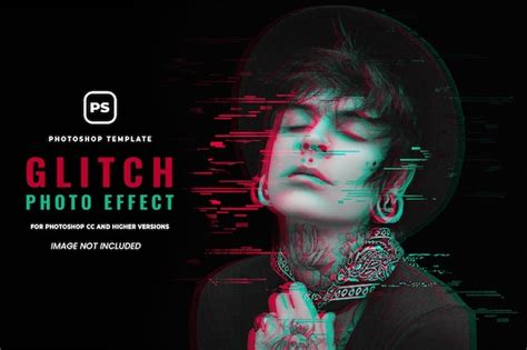 Premium PSD | Glitch Effect Photoshop