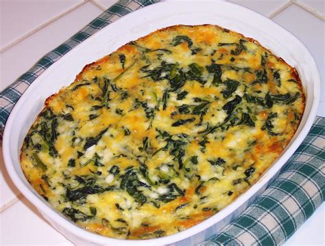 Vegetarian Family Cooking: Cheesy Spinach Casserole