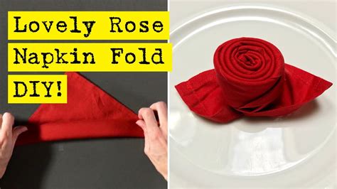 Simple Lovely Rose Napkin Fold - YouTube