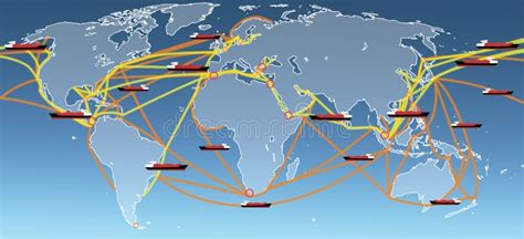 World shipping routes map stock photo. Image of lane - 29032068