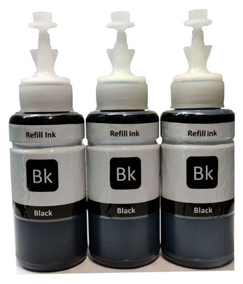 REFILL INK Epson Pigment Black Pack of 3 Ink bottle for Compatible M100 ...